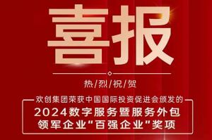 喜报！(中国)·顶奢体验集团荣膺“2024数字服务暨服务外包领军企业百强”